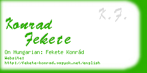 konrad fekete business card